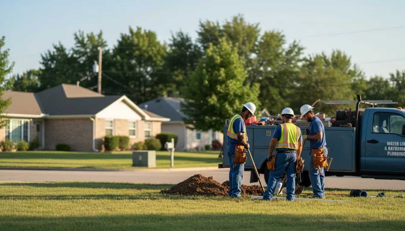 Residential water line and bathroom plumbing service in Cushing, WI